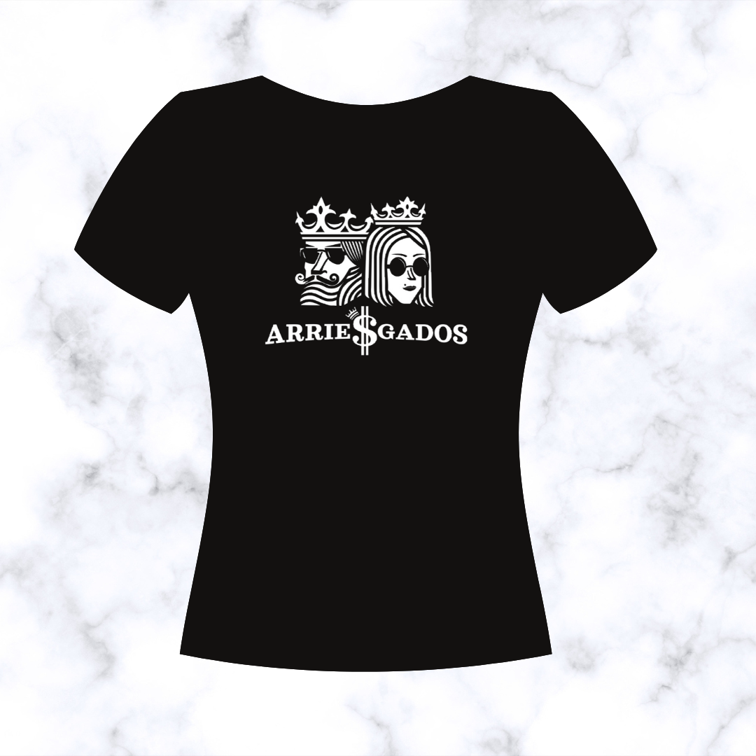 ARRIESGADOS T-SHIRT BLACK WITH WHITE FACE LOGO