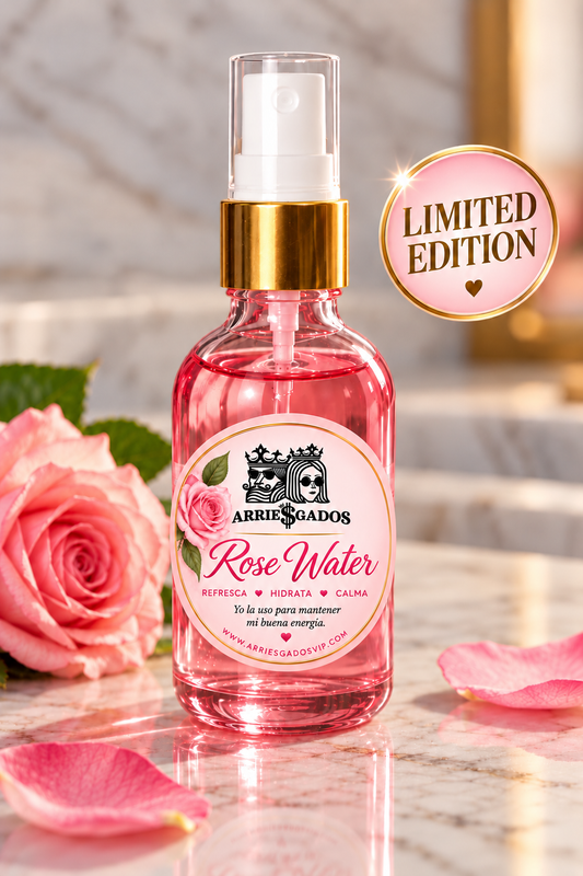 ARRIESGADOS MINI ROSE WATER GLASS SPRAY LIMITED EDITION
