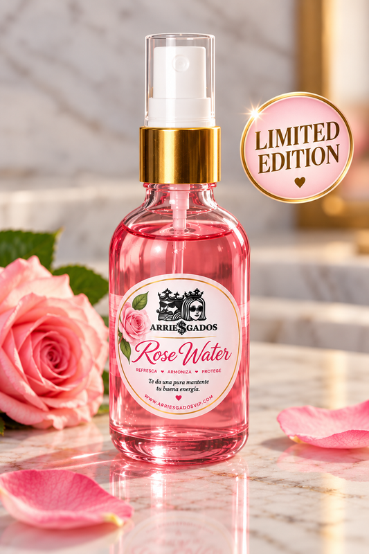 ARRIESGADOS MINI ROSE WATER GLASS SPRAY LIMITED EDITION