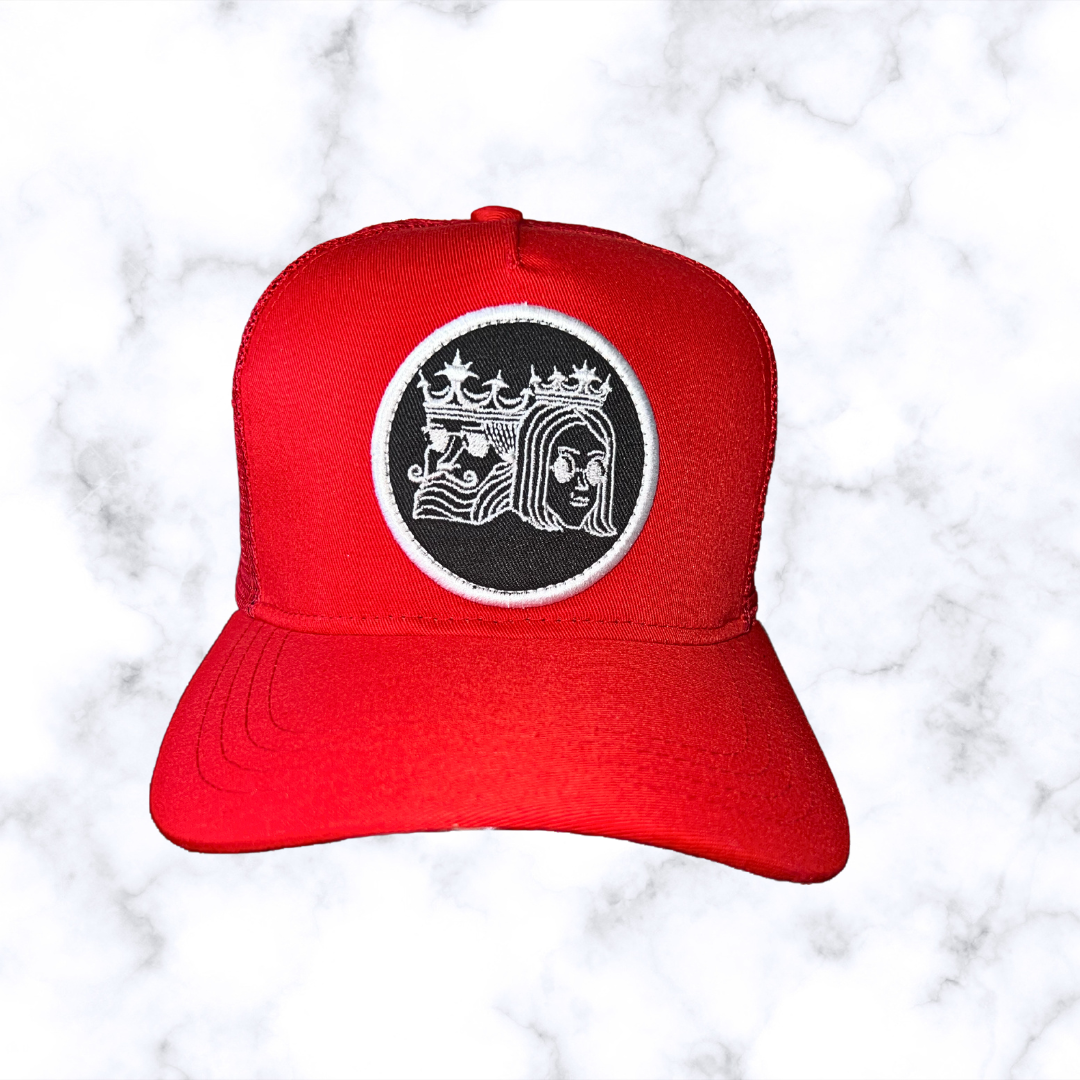 Trucker Hat LOGO COLOR ROJO con malla ROJA- Snap Back - Unisex Adiustable Baseball Cap - Outdoor Hats for Men Women
